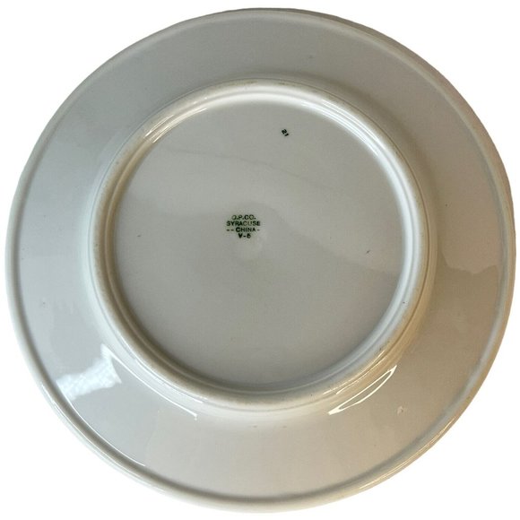 Vintage Syracuse China Indian Tree Plate Luncheon 9 Inch Orange Flower OP Co USA - Picture 6 of 6